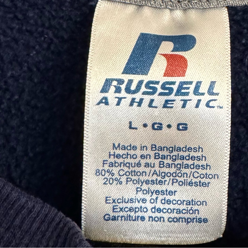 Russell Athletic, Vintage, Men's Crewneck Sweater in Navy - Picture 2 of 4